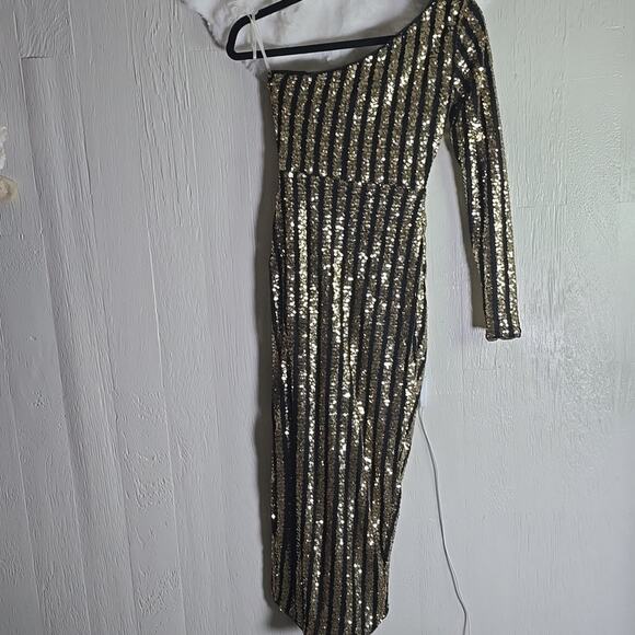 Lulus Sequin Bodycon Gown XS Holiday Christmas Cocktail Prom Formal Wedding - Picture 6 of 7